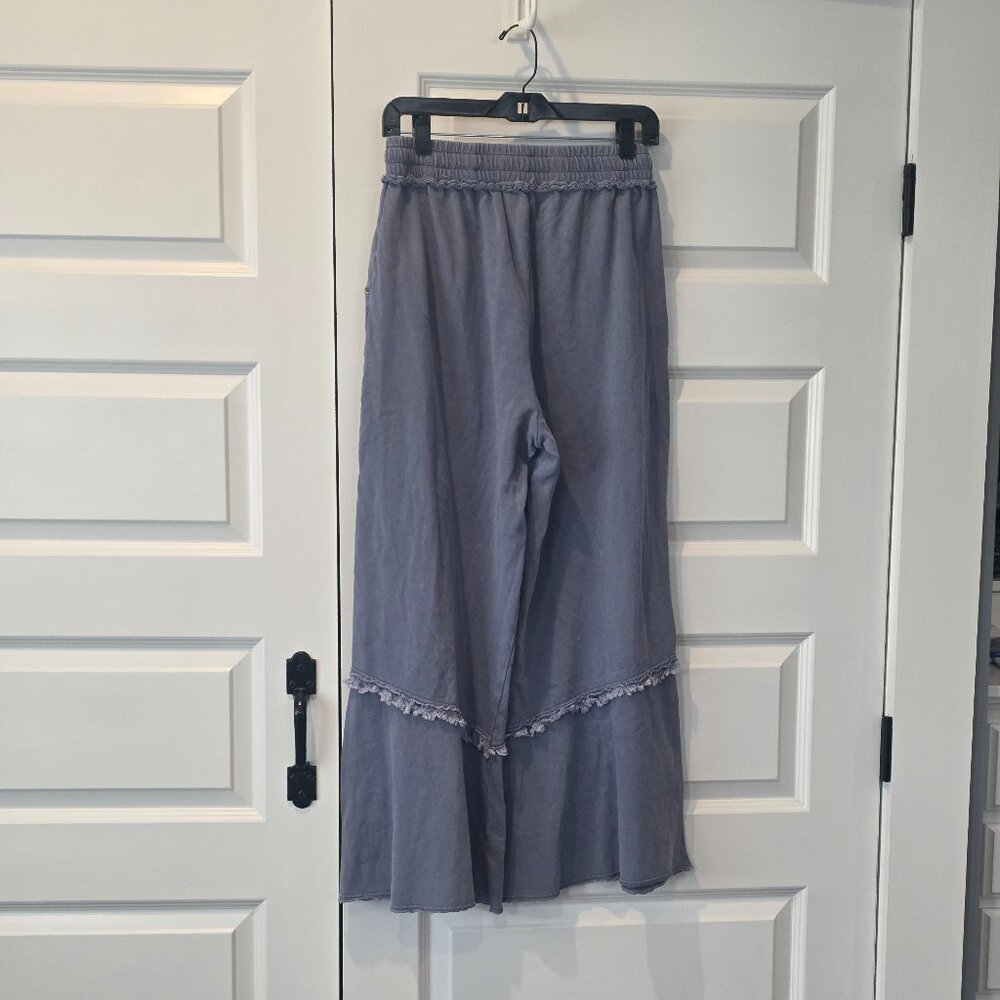 NWT: Easel Drawstring Wide Leg Terry Knit Pants - Picture 7 of 7